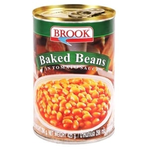 Brook Baked Beans in Tomato Sauce Canned 425 g
