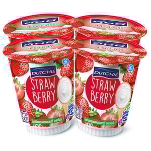 DUTCHIE Yogurt with Strawberries 135 g. Pack 4